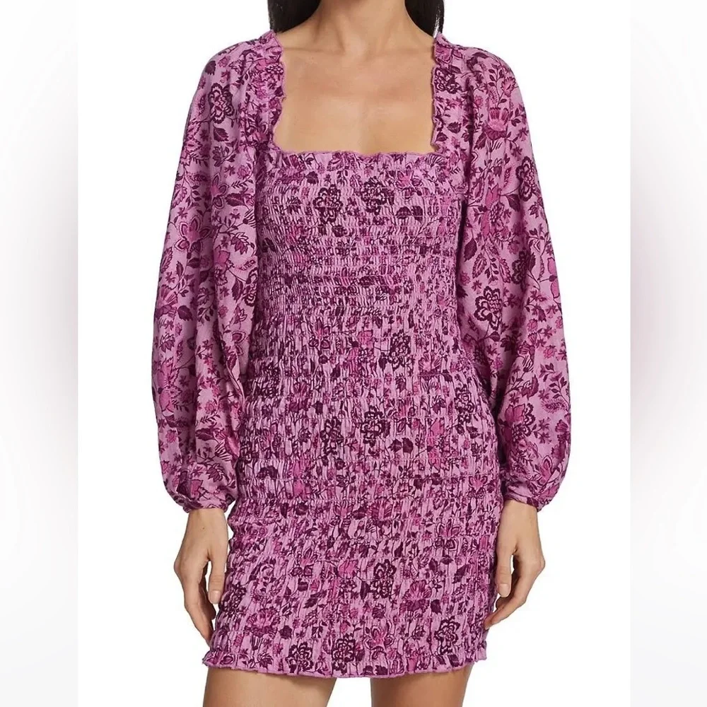 Free People Women’s Smock It To Me Dress XS Bohemian Feminine Azalea Boho NWT